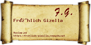 Fröhlich Gizella névjegykártya